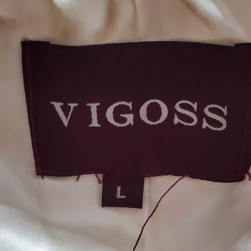 Vigoss Soft Curly Faux Lamb Teddy Cream Jacket Waist Coat Size L - Picture 4 of 9